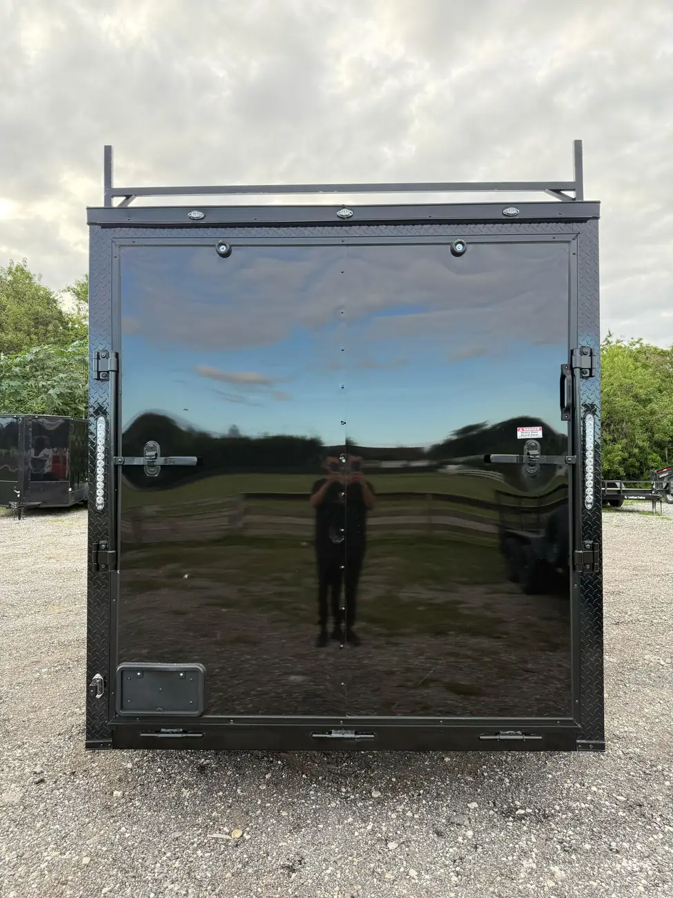 6x12 Enclosed Trailer, tandem with ladder rack photo 2