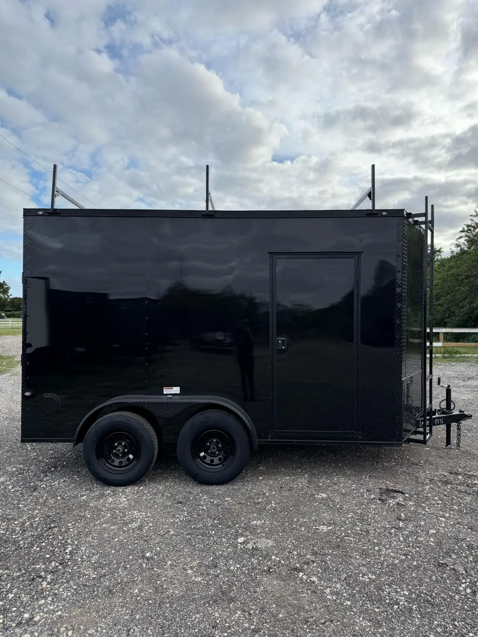 6x12 Enclosed Trailer, tandem with ladder rack photo 4
