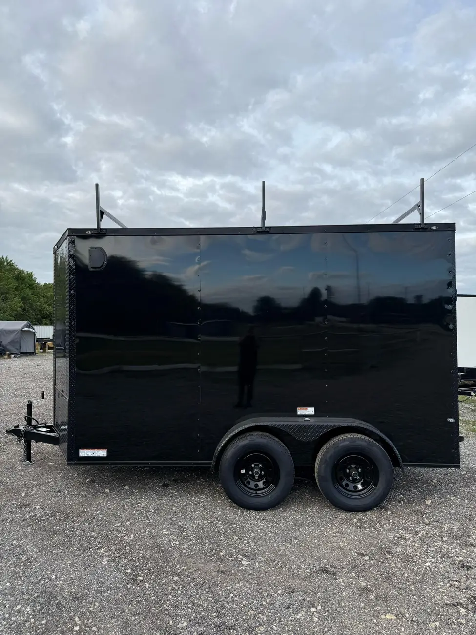6x12 Enclosed Trailer, tandem with ladder rack photo 5