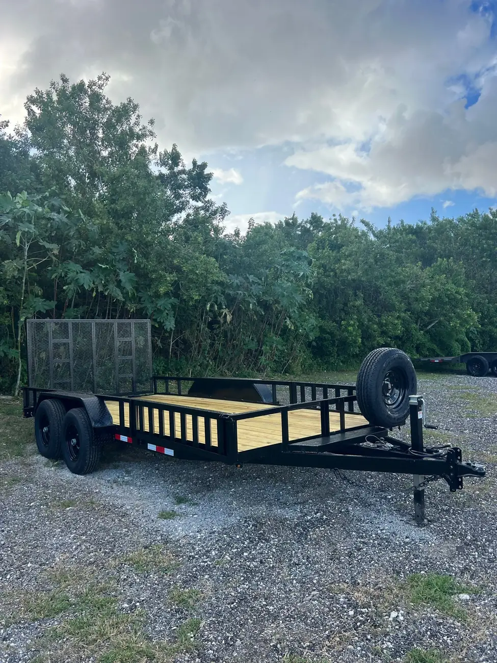 7x14 Utility Trailer, tandem with side ramps photo 3