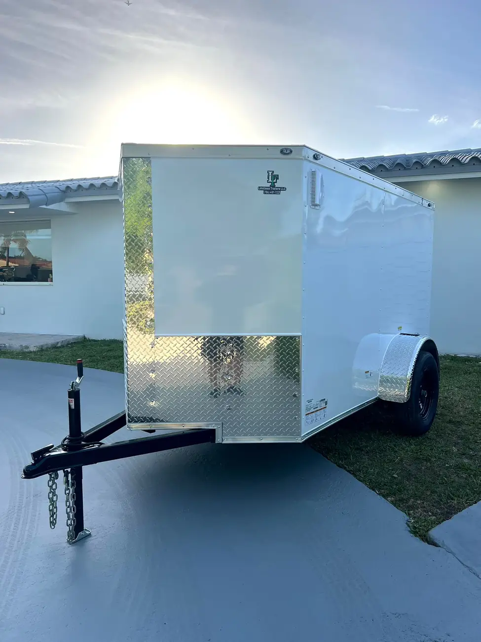 5x8 Enclosed Trailer, rear ramp photo 2