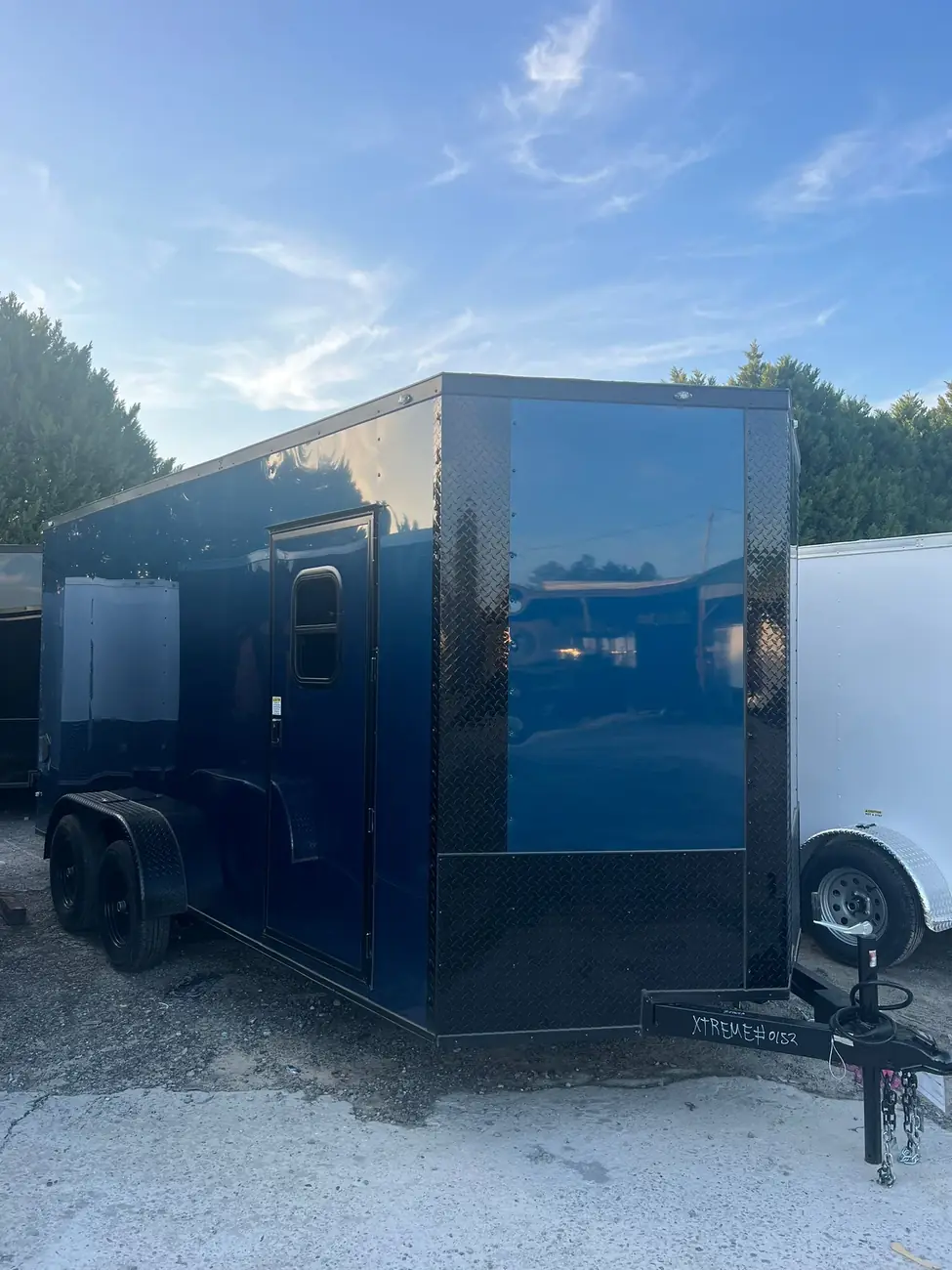 7x14 Enclosed Trailer, side door and window photo 1