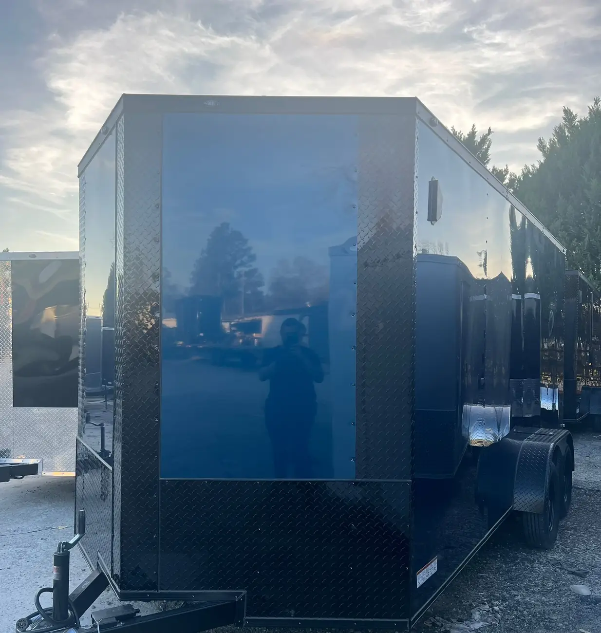 7x14 Enclosed Trailer, side door and window photo 2