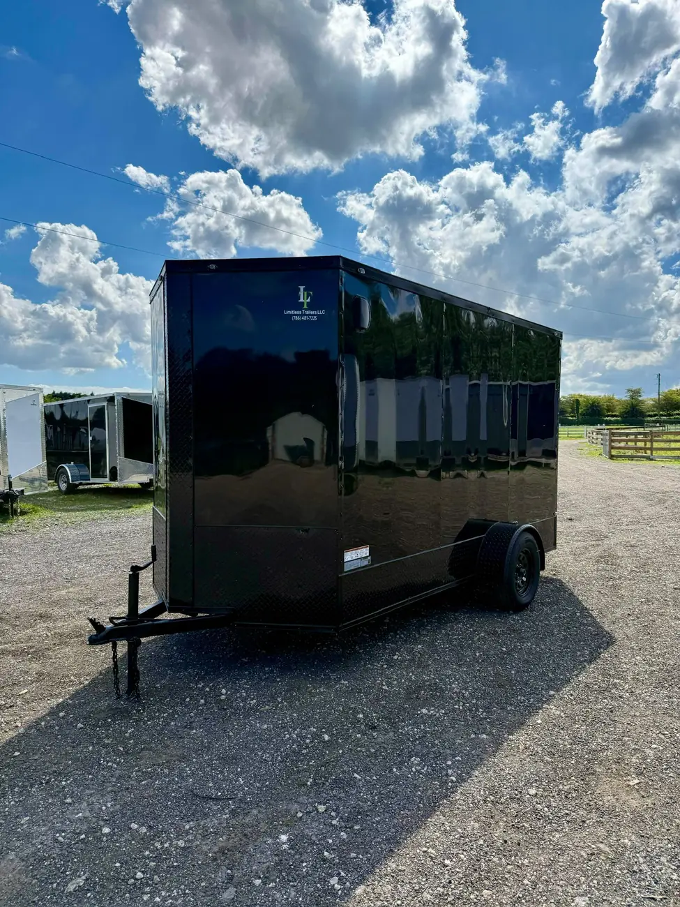 6x12 Enclosed Trailer, blackout 7 ft photo 3
