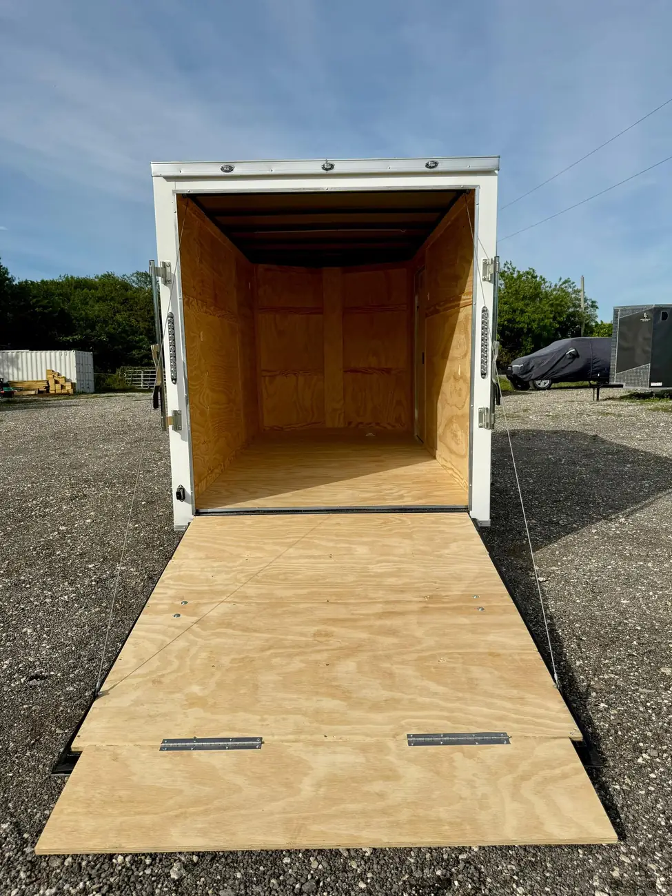 6x12 Enclosed Trailer, white photo 2