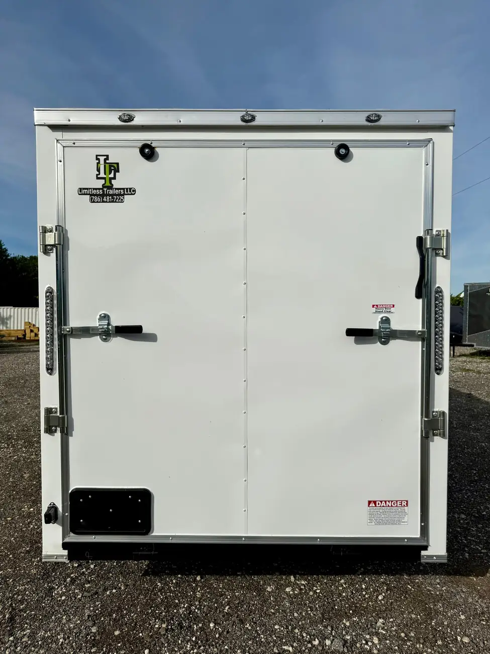 6x12 Enclosed Trailer, white photo 3