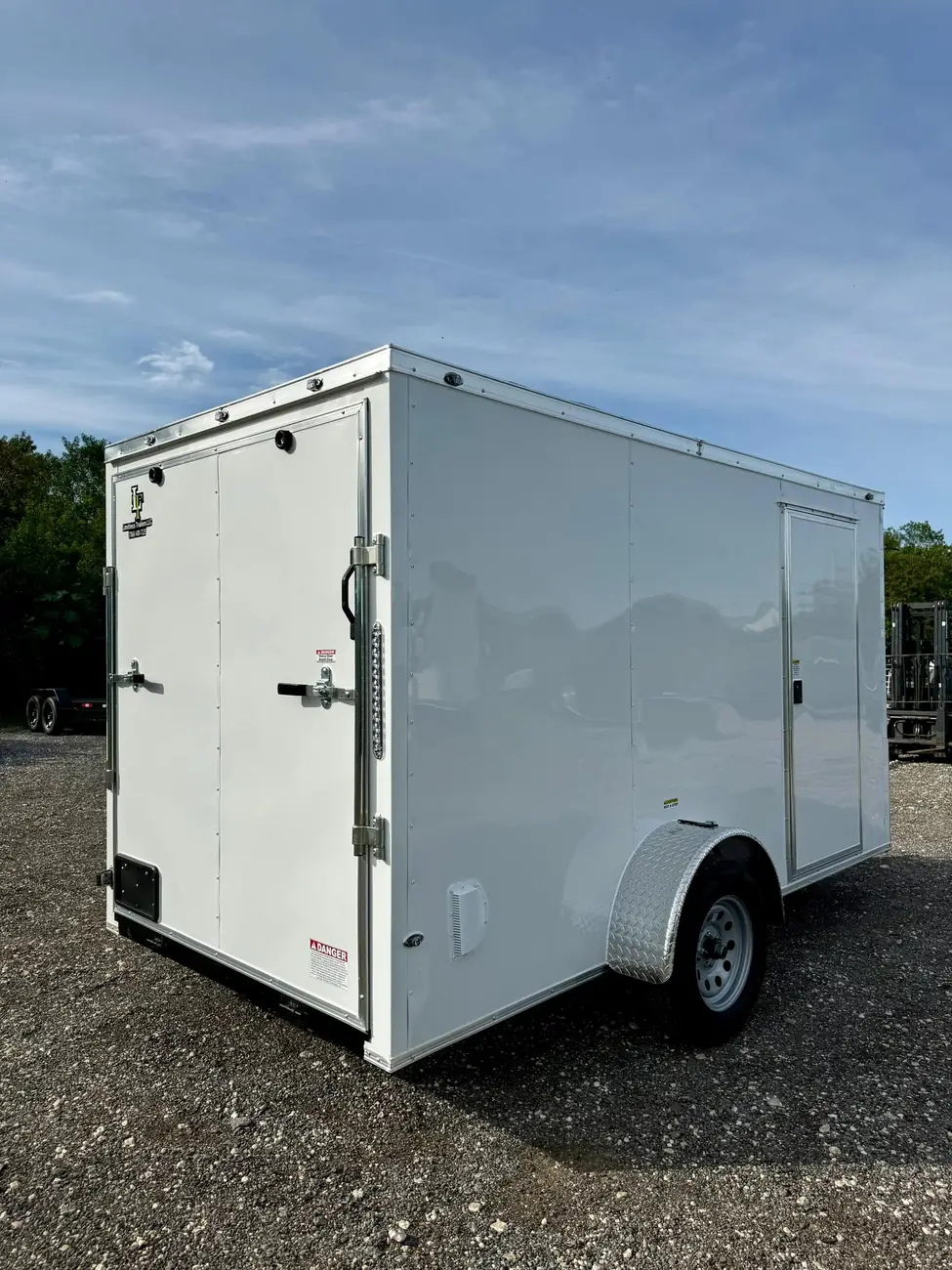 6x12 Enclosed Trailer, white photo 4