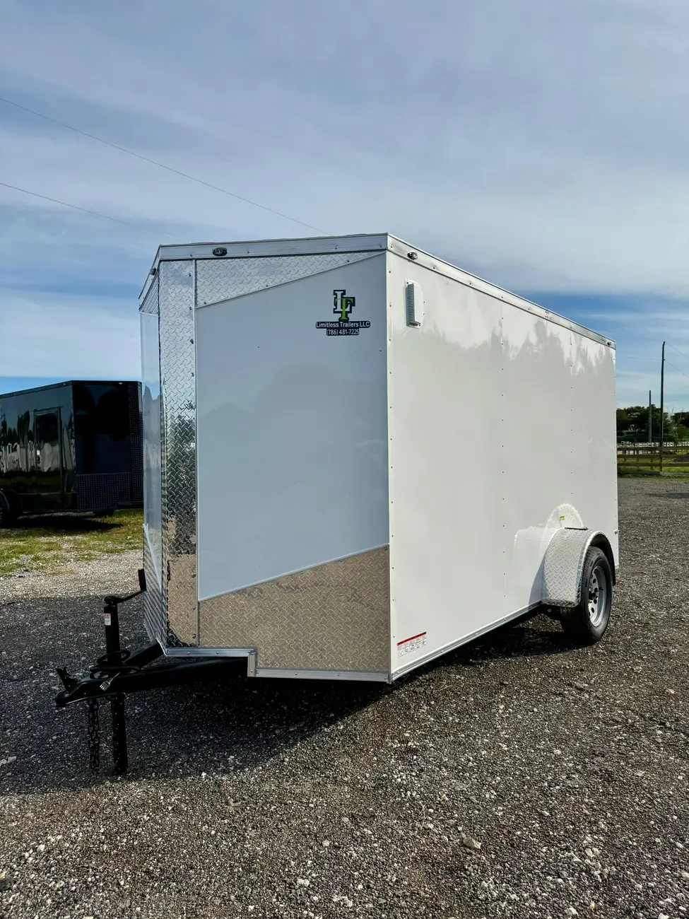6x12 Enclosed Trailer, white photo 5