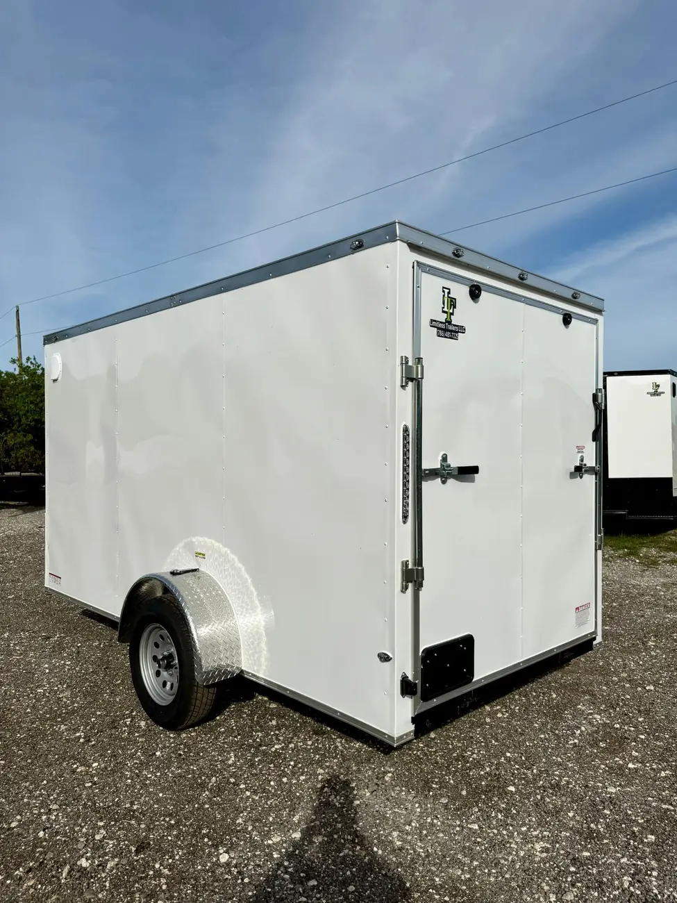 6x12 Enclosed Trailer, white photo 6