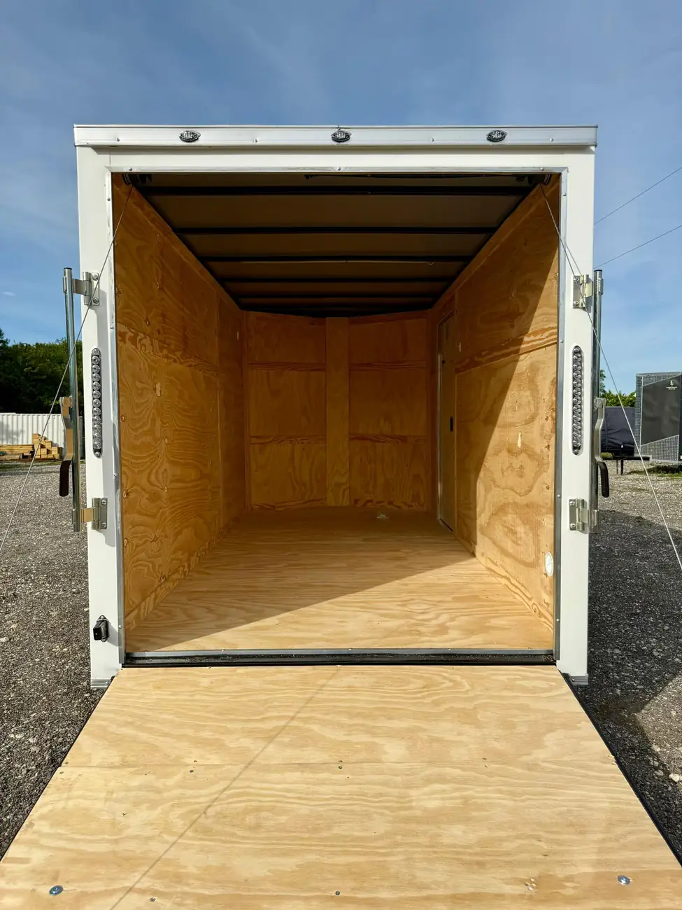 6x12 Enclosed Trailer, white photo 7