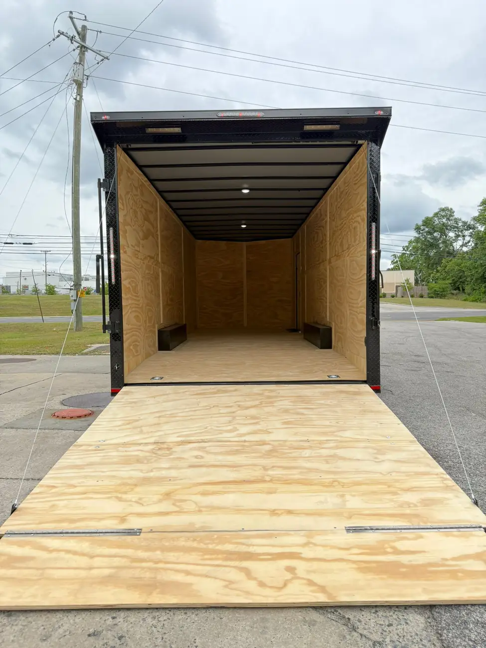 8.5x24 Enclosed Trailer, blackout photo 2