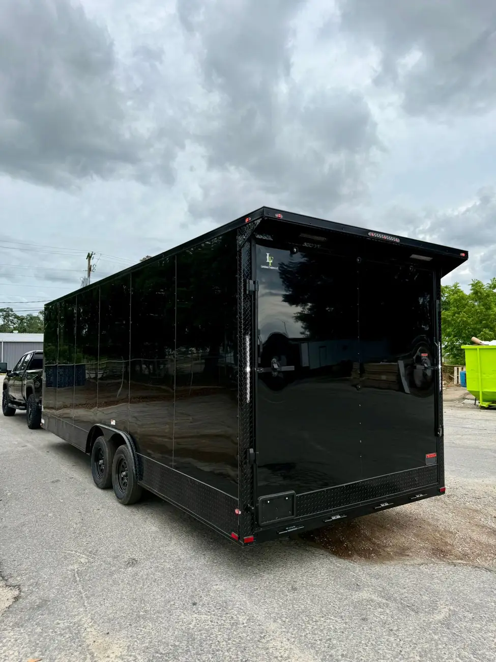 8.5x24 Enclosed Trailer, blackout photo 3