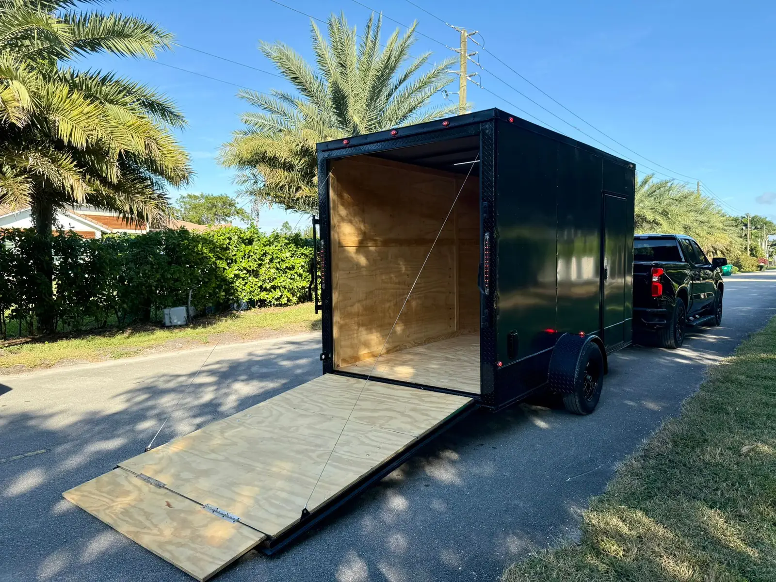 6x12 Enclosed Trailer, charcoal 7 ft photo 4