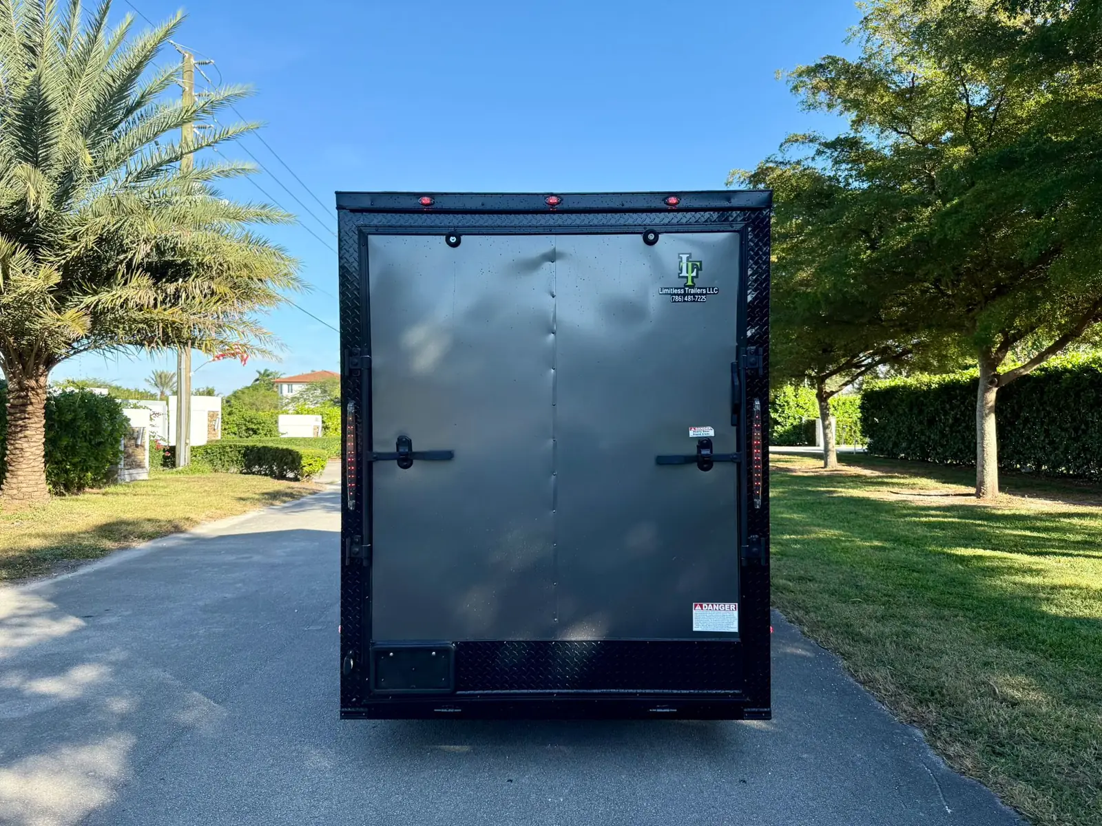 6x12 Enclosed Trailer, charcoal 7 ft photo 5