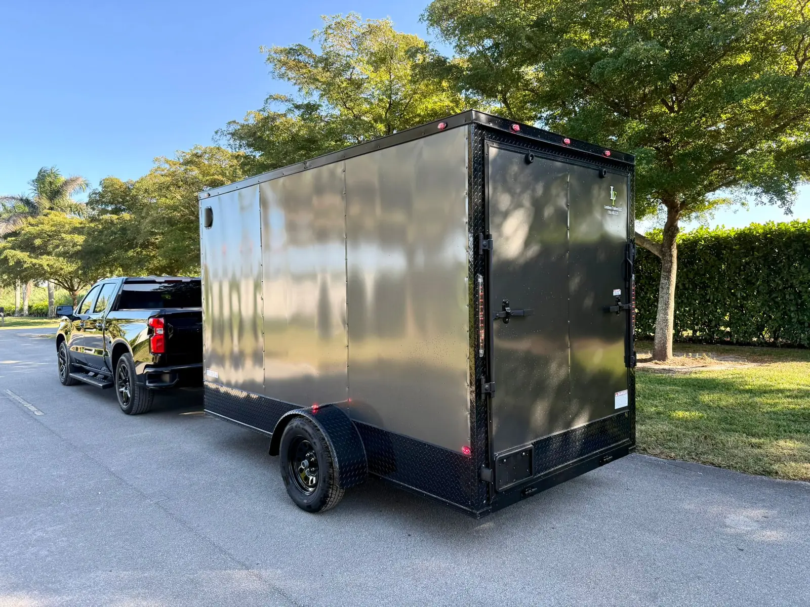 6x12 Enclosed Trailer, charcoal 7 ft photo 6