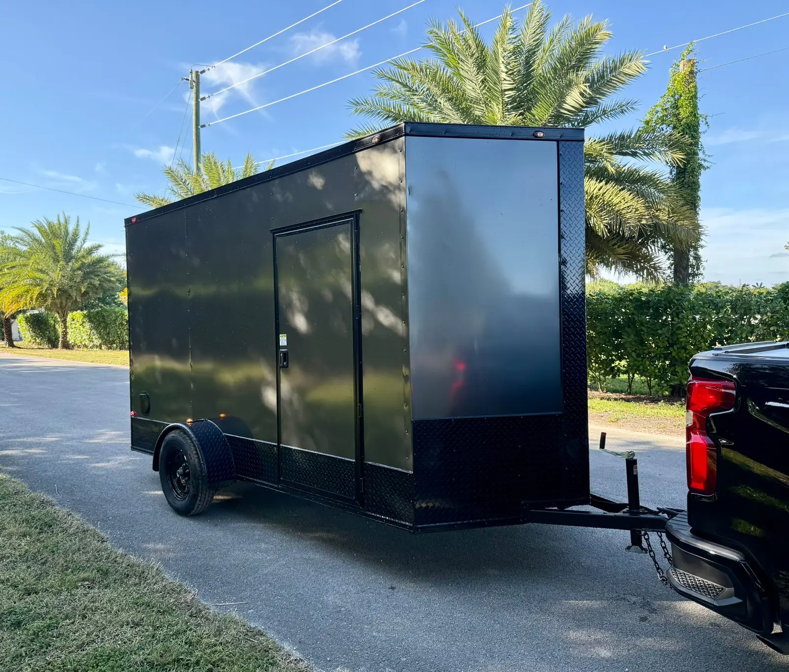 6x12 Enclosed Trailer, charcoal 7 ft photo 7