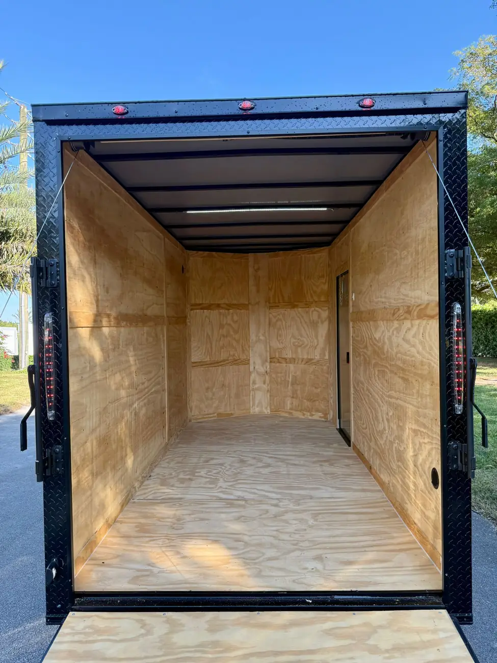 6x12 Enclosed Trailer, charcoal 7 ft photo 8