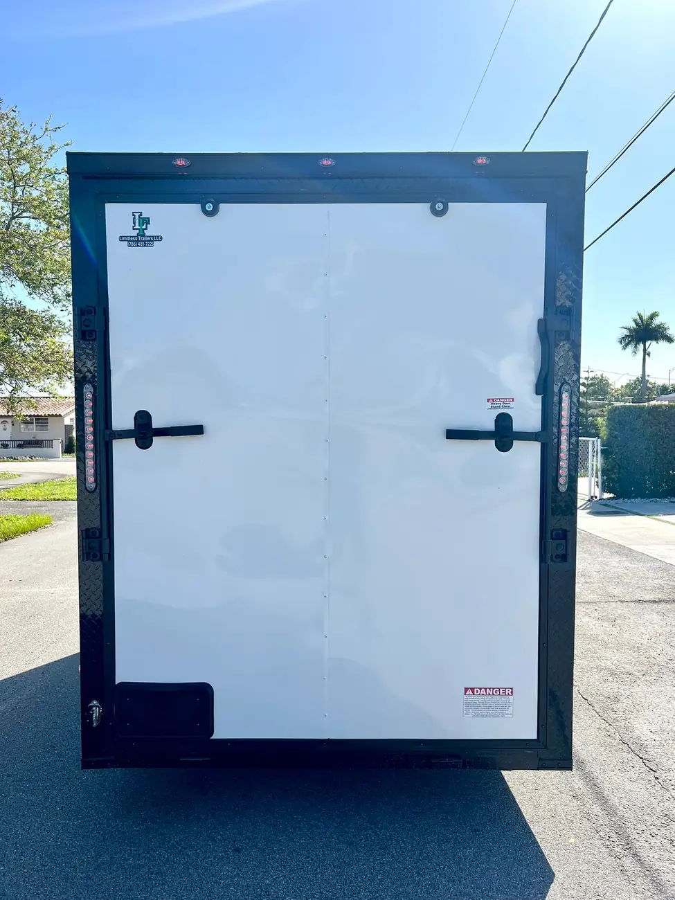 6x12 Enclosed Trailer, white 7 ft photo 5