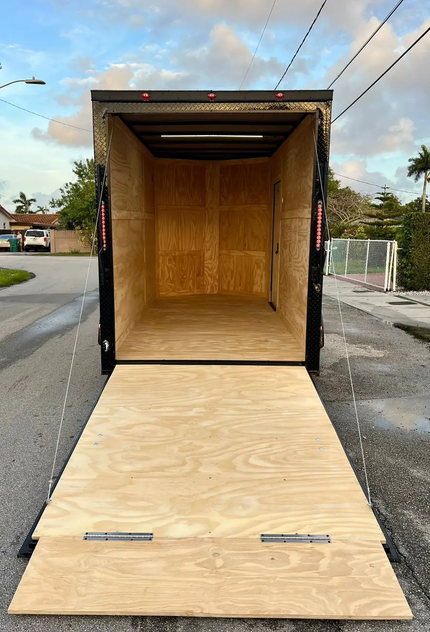 6x12 Enclosed Trailer, white 7 ft photo 7