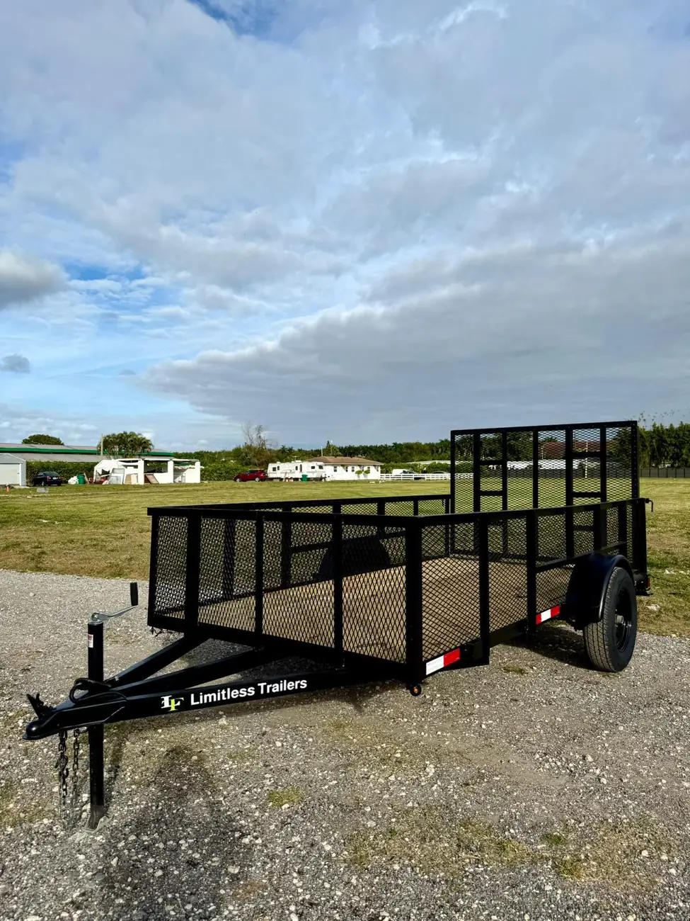 6x12 Utility Trailer, mesh sides photo 1