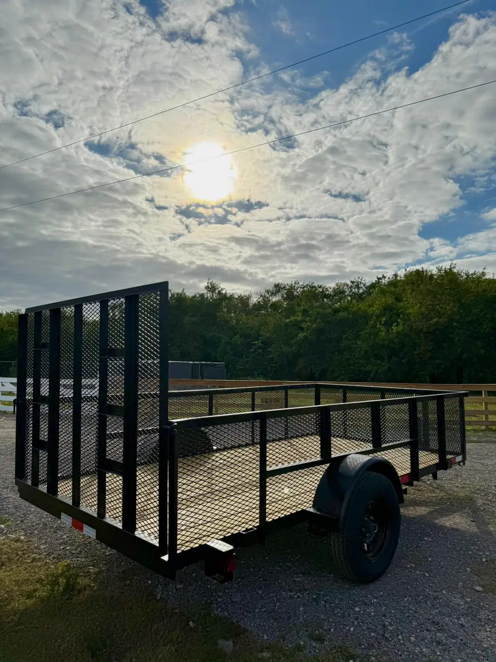 6x12 Utility Trailer, mesh sides photo 5