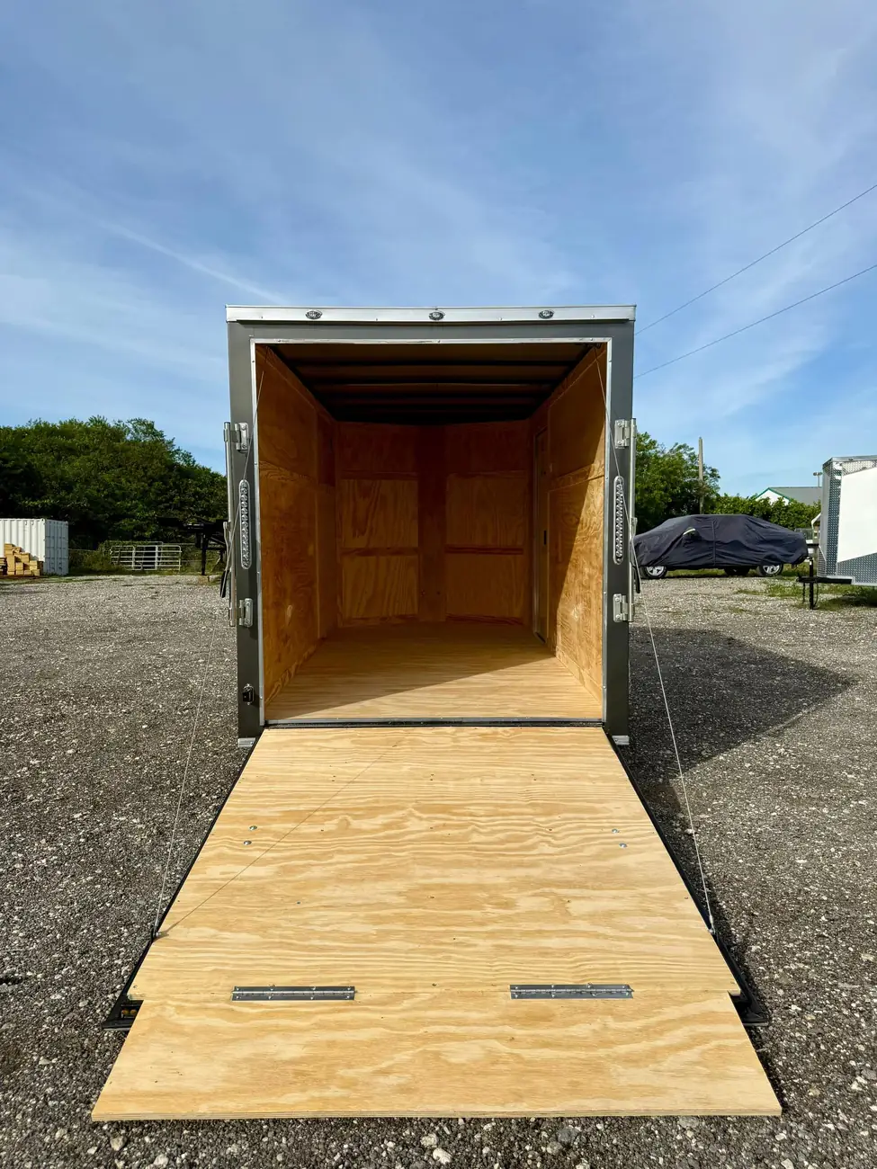 6x12 Enclosed Trailer, gray photo 2