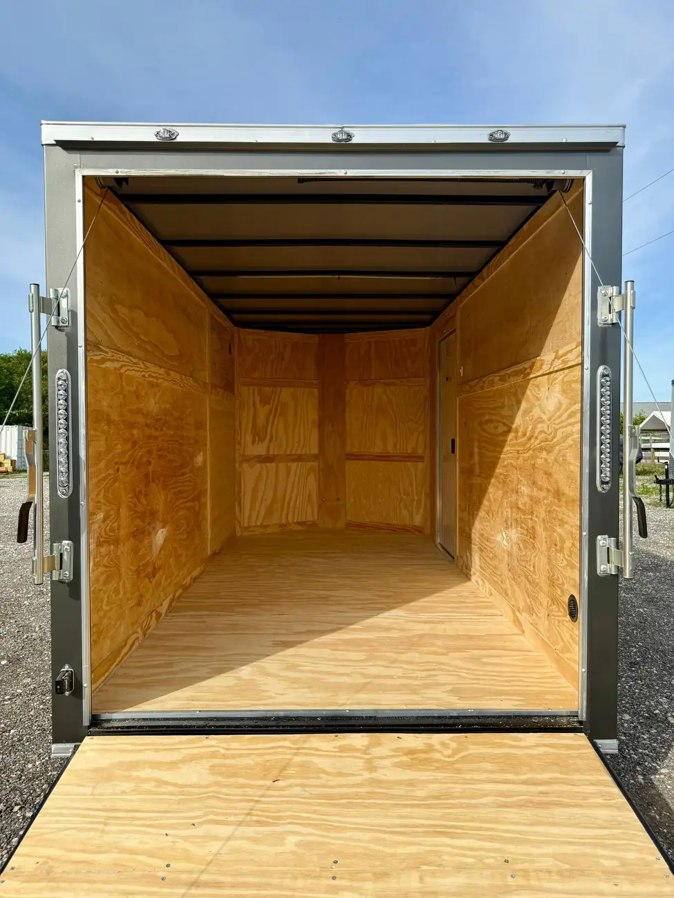 6x12 Enclosed Trailer, gray photo 3