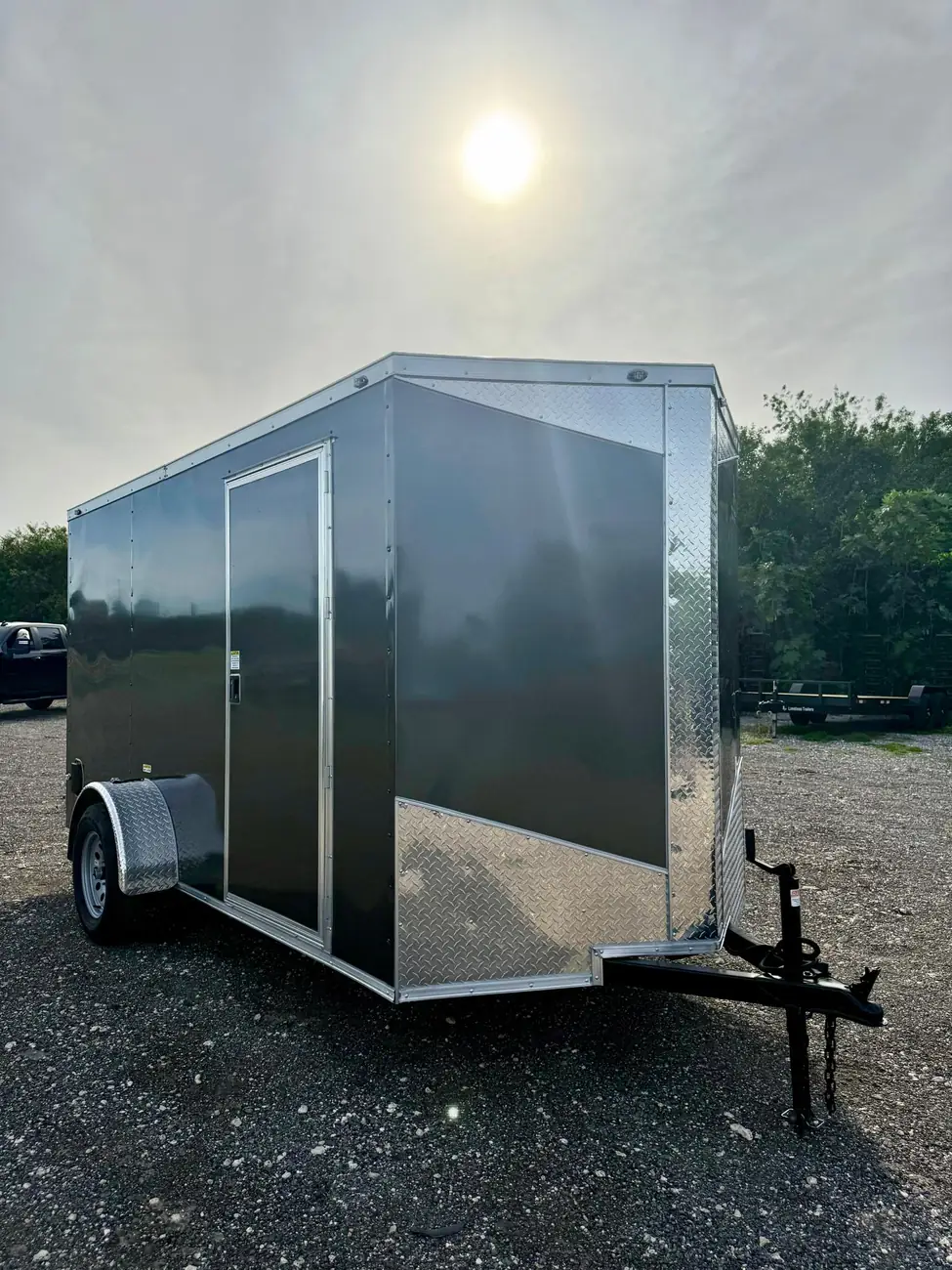 6x12 Enclosed Trailer, gray photo 4