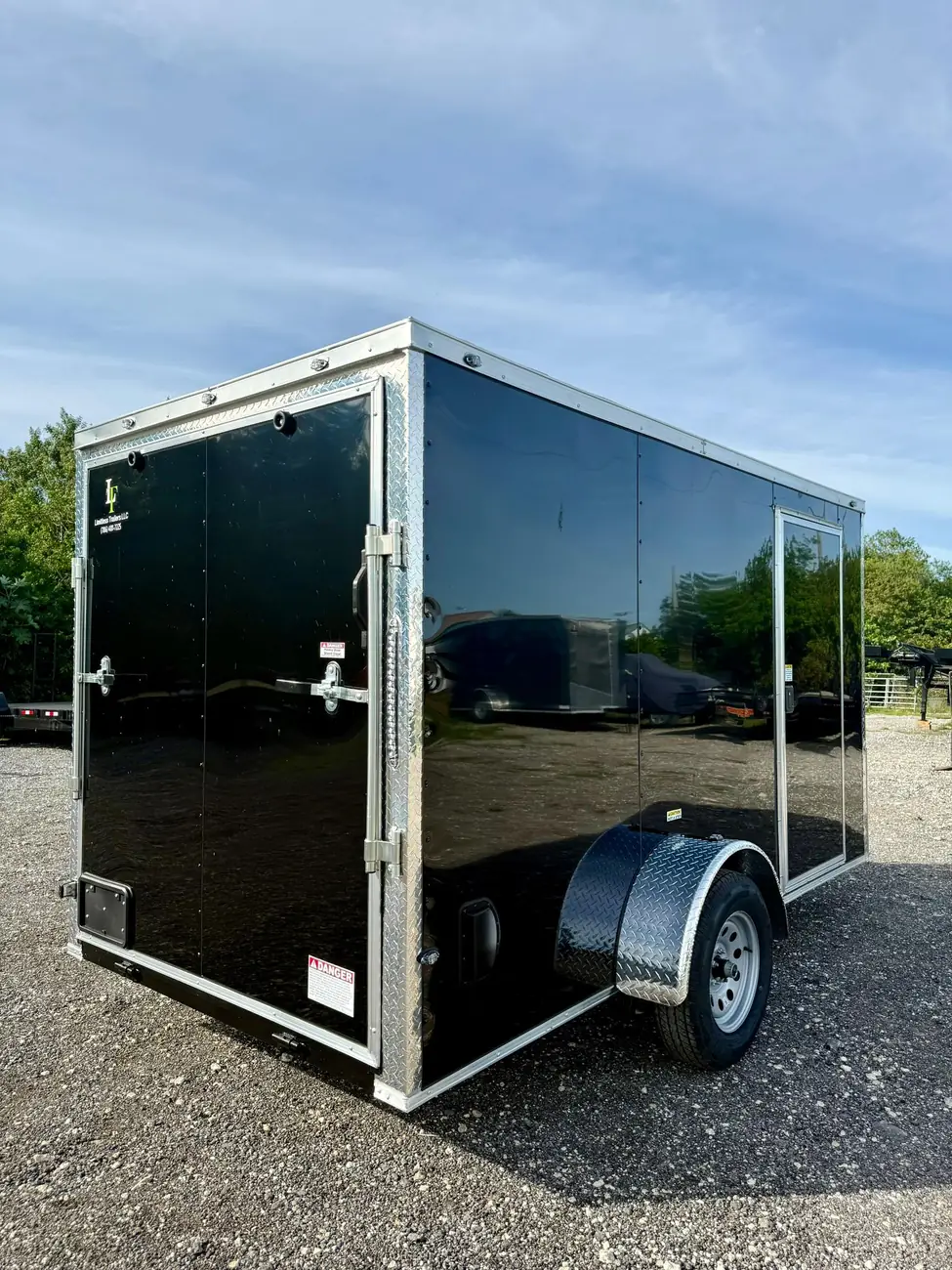 6x12 Enclosed Trailer, black photo 2
