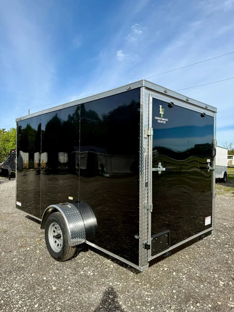 6x12 Enclosed Trailer, black photo 5