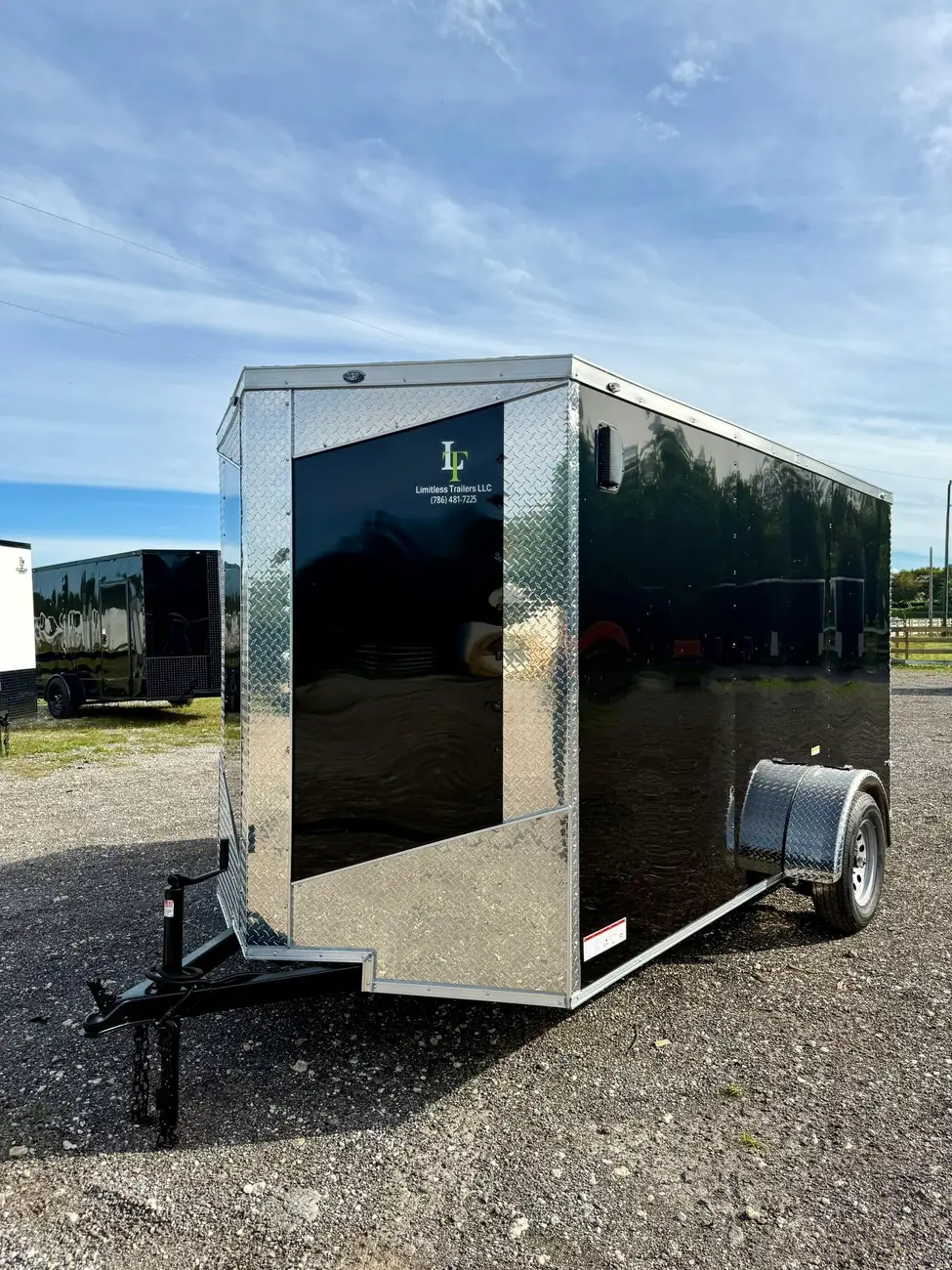 6x12 Enclosed Trailer, black photo 6